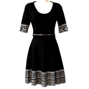 Folk Design Sweater Dress
